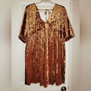 LIKE NEW Copper crushed velvet dress 🍂🍁 FALL DRESS